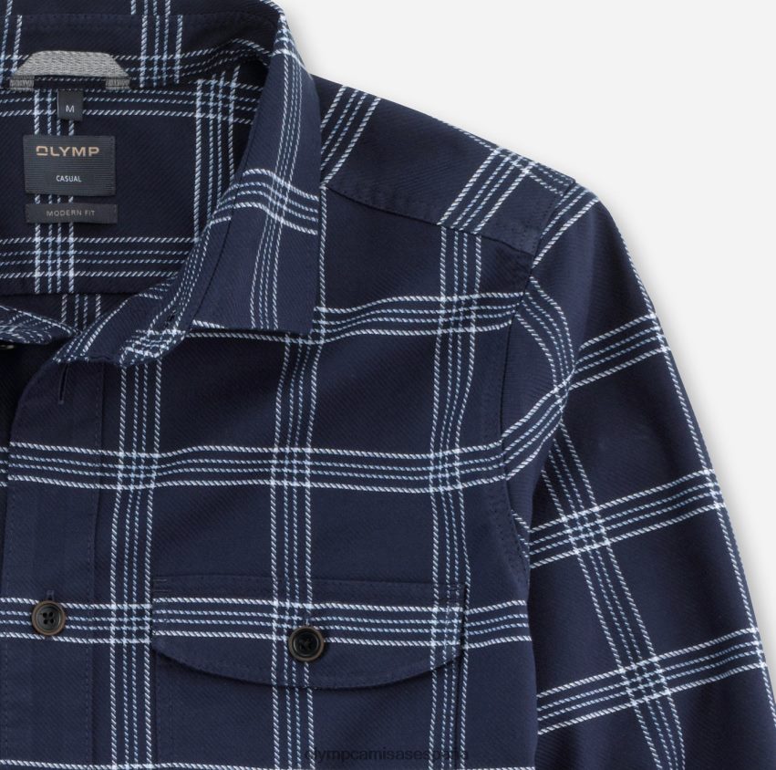 ropa OLYMP sobrecamisa casual, camisa casual, kent, marino 8N2F1976