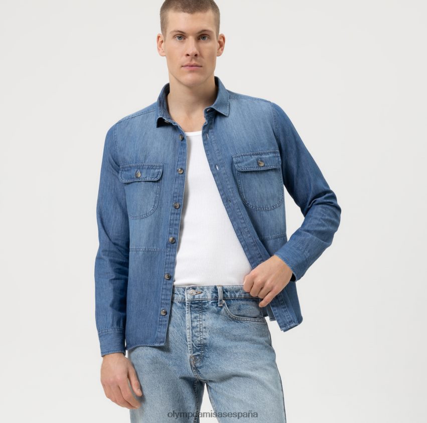 ropa OLYMP sobrecamisa casual, camisa casual, kent, índigo 8N2F1953
