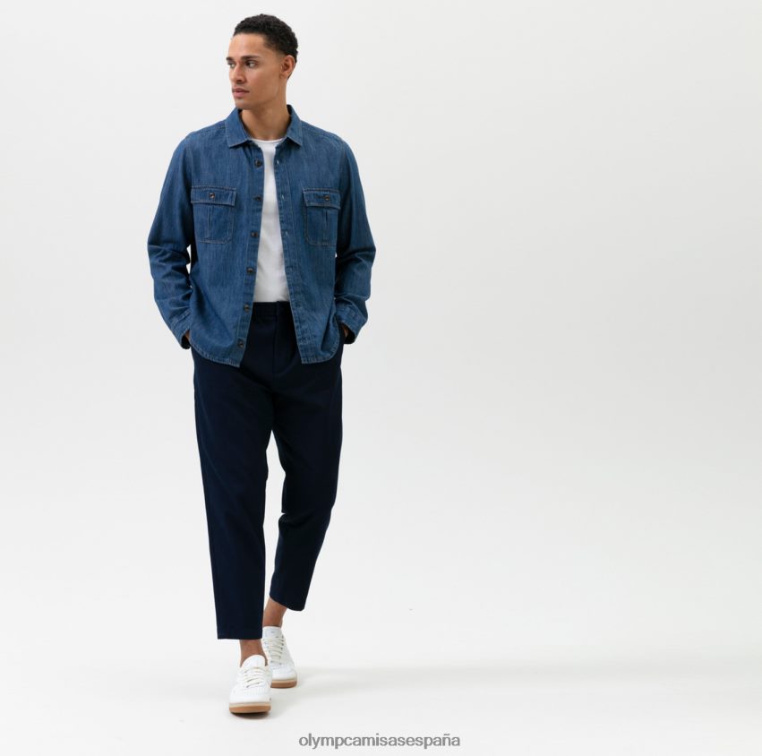 ropa OLYMP sobrecamisa casual, camisa casual, kent, índigo 8N2F1974