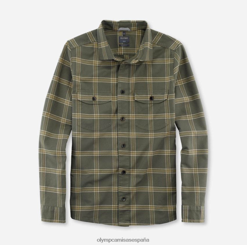 ropa OLYMP sobrecamisa casual, camisa casual, kent, oliva 8N2F1982