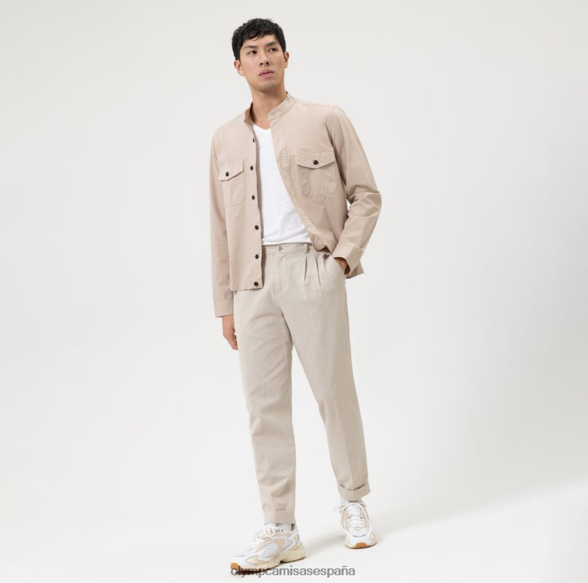 ropa OLYMP sobrecamisa casual elegante de nivel cinco, camisa casual, beige 8N2F1972