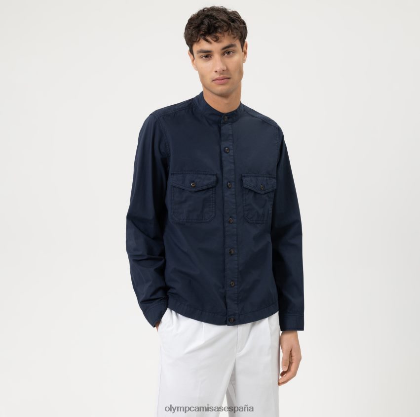 ropa OLYMP sobrecamisa casual elegante de nivel cinco, camisa casual, marino 8N2F1962