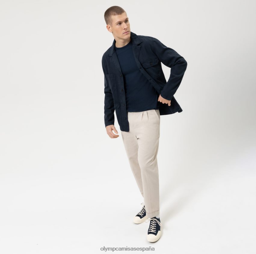 ropa OLYMP sobrecamisa casual elegante de nivel cinco, camisa casual, marino 8N2F1971