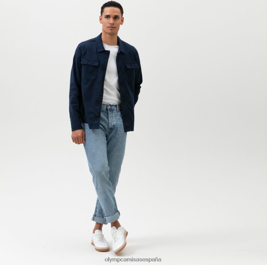 ropa OLYMP sobrecamisa casual elegante de nivel cinco, camisa casual, marino 8N2F1980