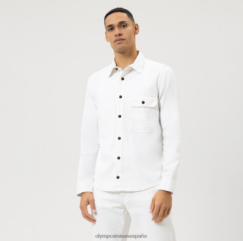 ropa OLYMP sobrecamisa casual elegante nivel cinco, camisa casual, blanco 8N2F1949
