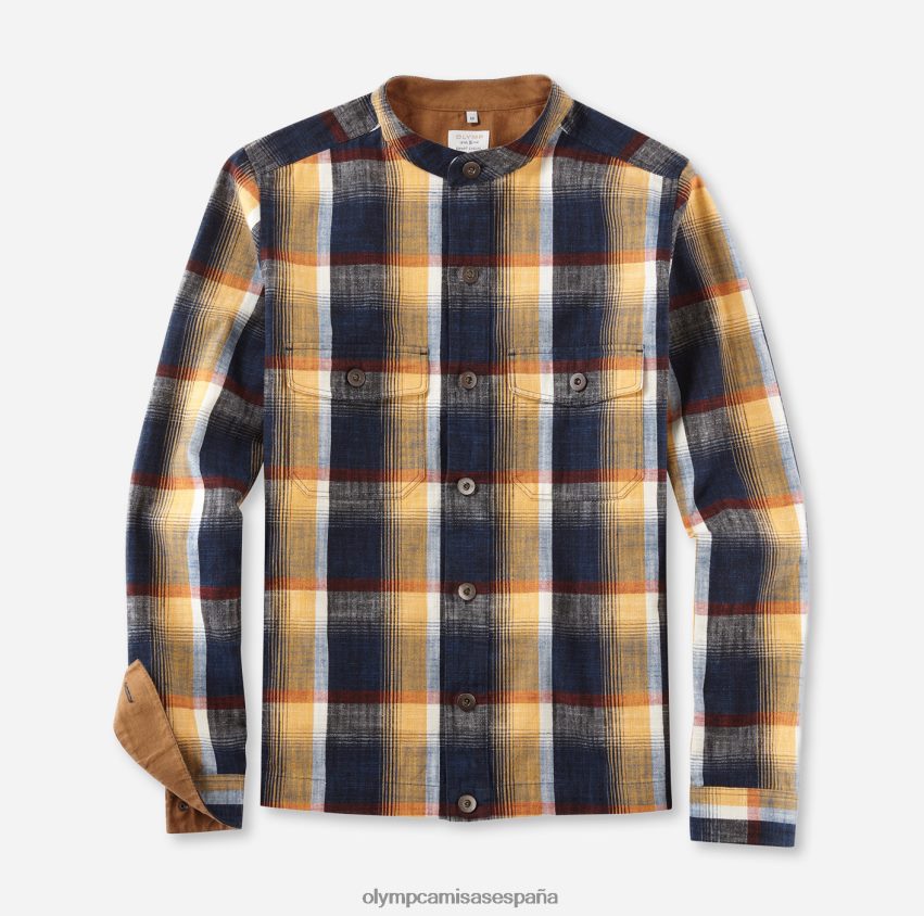 ropa OLYMP sobrecamisa informal elegante de nivel cinco, camisa informal, cuello alto, marino 8N2F1963